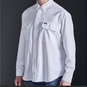 Men's White Casual Button Down Shirt